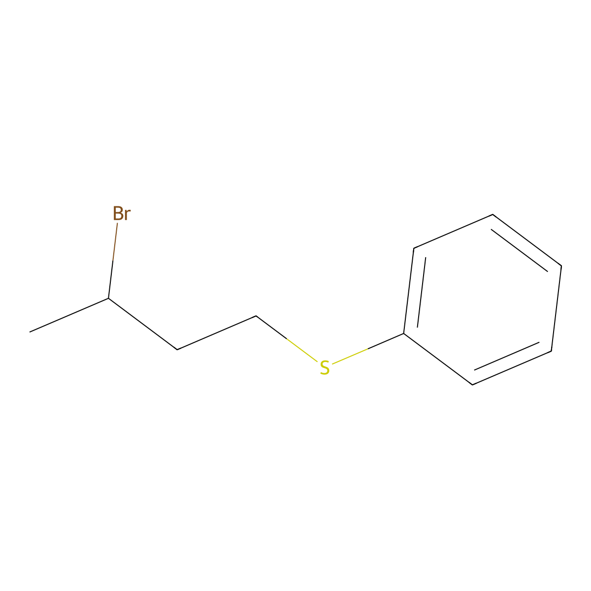 Benzene, [(3-bromobutyl)thio]- molecular structure, CAS 1394041-75-8