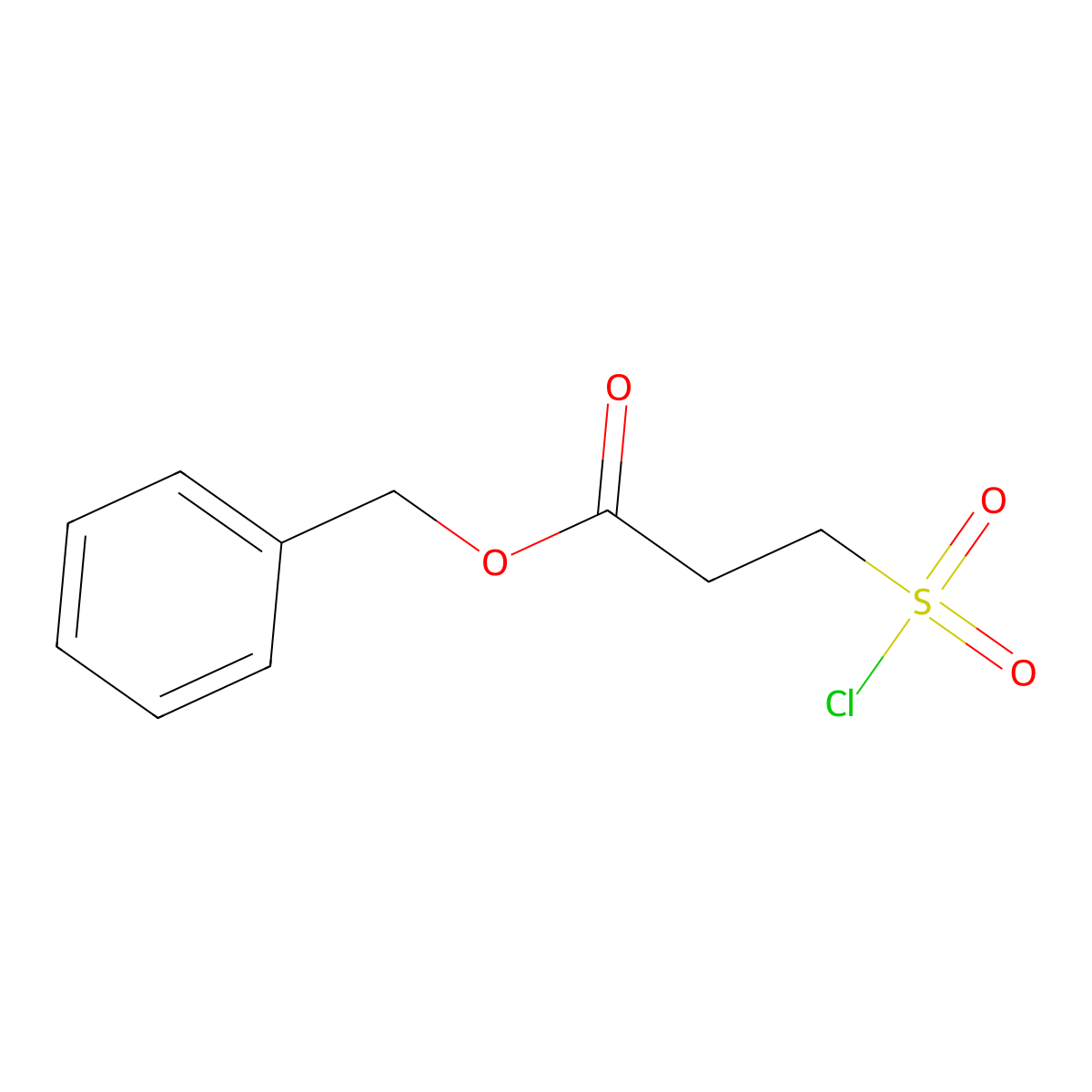 Benzyl 3-(chlorosulfonyl)propanoate molecular structure, CAS 1394041-79-2