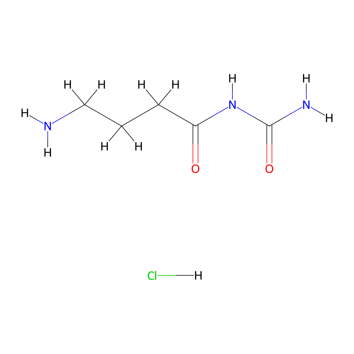 (4-Aminobutanoyl)urea hydrochloride molecular structure, CAS 1394041-87-2