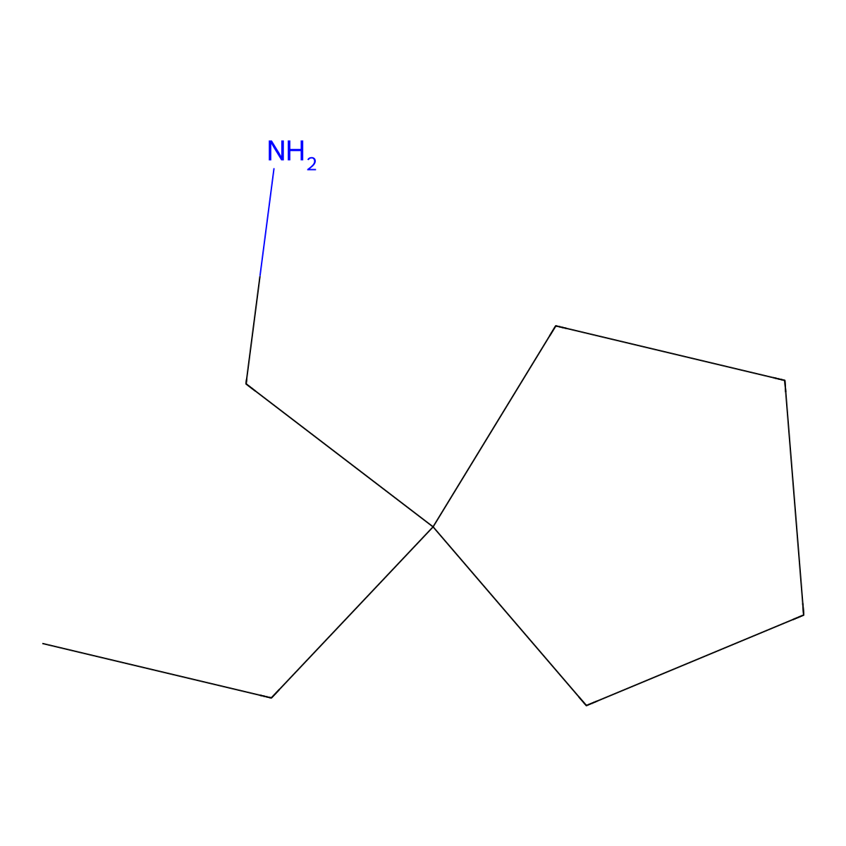 (1-Ethylcyclopentyl)methanamine molecular structure, CAS 1394041-89-4