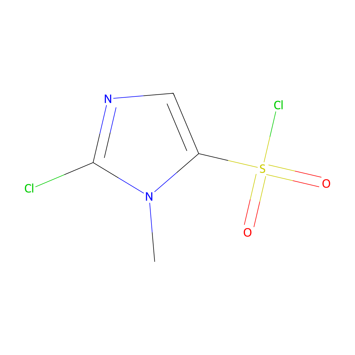 2-chloro-1-methyl-1H-imidazole-5-sulfonyl chloride molecular structure, CAS 1394041-92-9