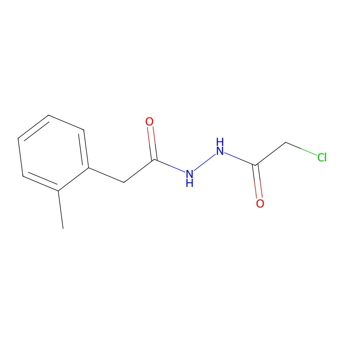 N'-(2-chloroacetyl)-2-(2-methylphenyl)acetohydrazide molecular structure, CAS 1394042-06-8