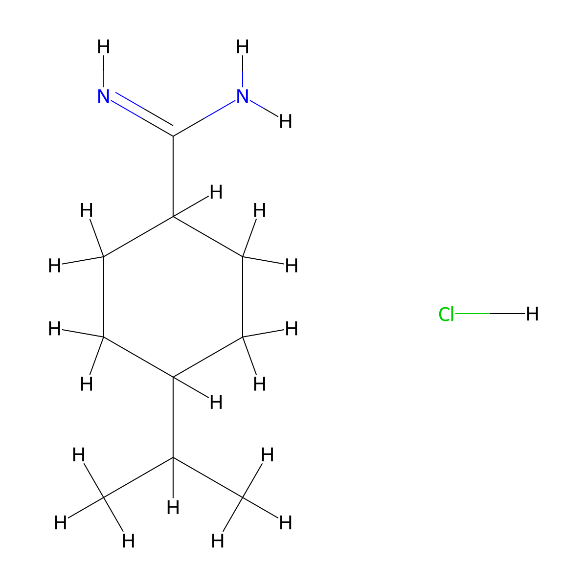 4-(Propan-2-yl)cyclohexane-1-carboximidamide hydrochloride molecular structure, CAS 1394042-08-0