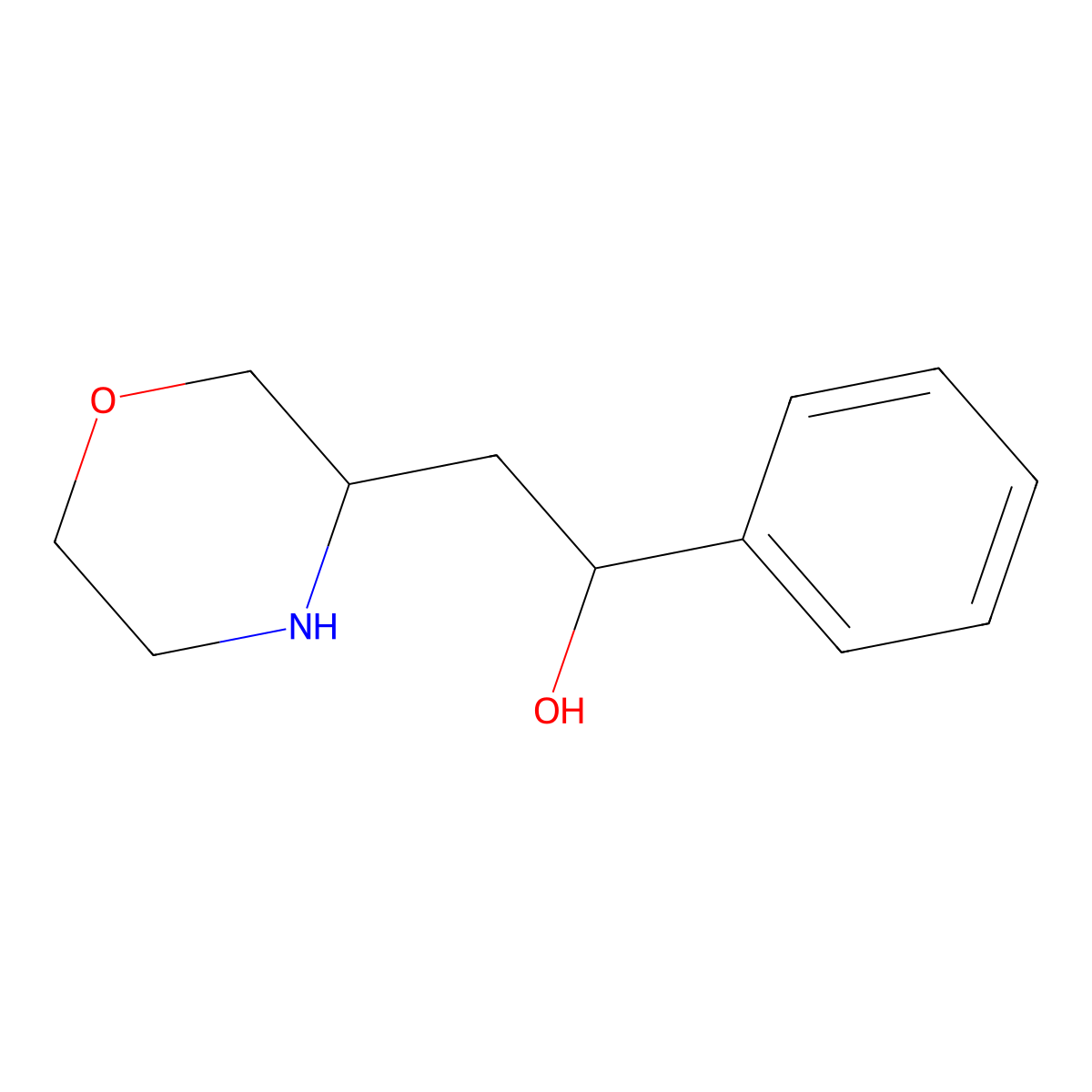 3-Morpholineethanol, alpha-phenyl- molecular structure, CAS 1394042-11-5