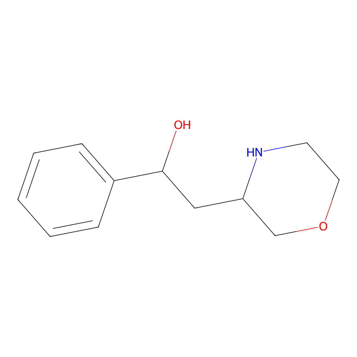 3-Morpholineethanol, alpha-phenyl- molecular structure, CAS 1394042-11-5
