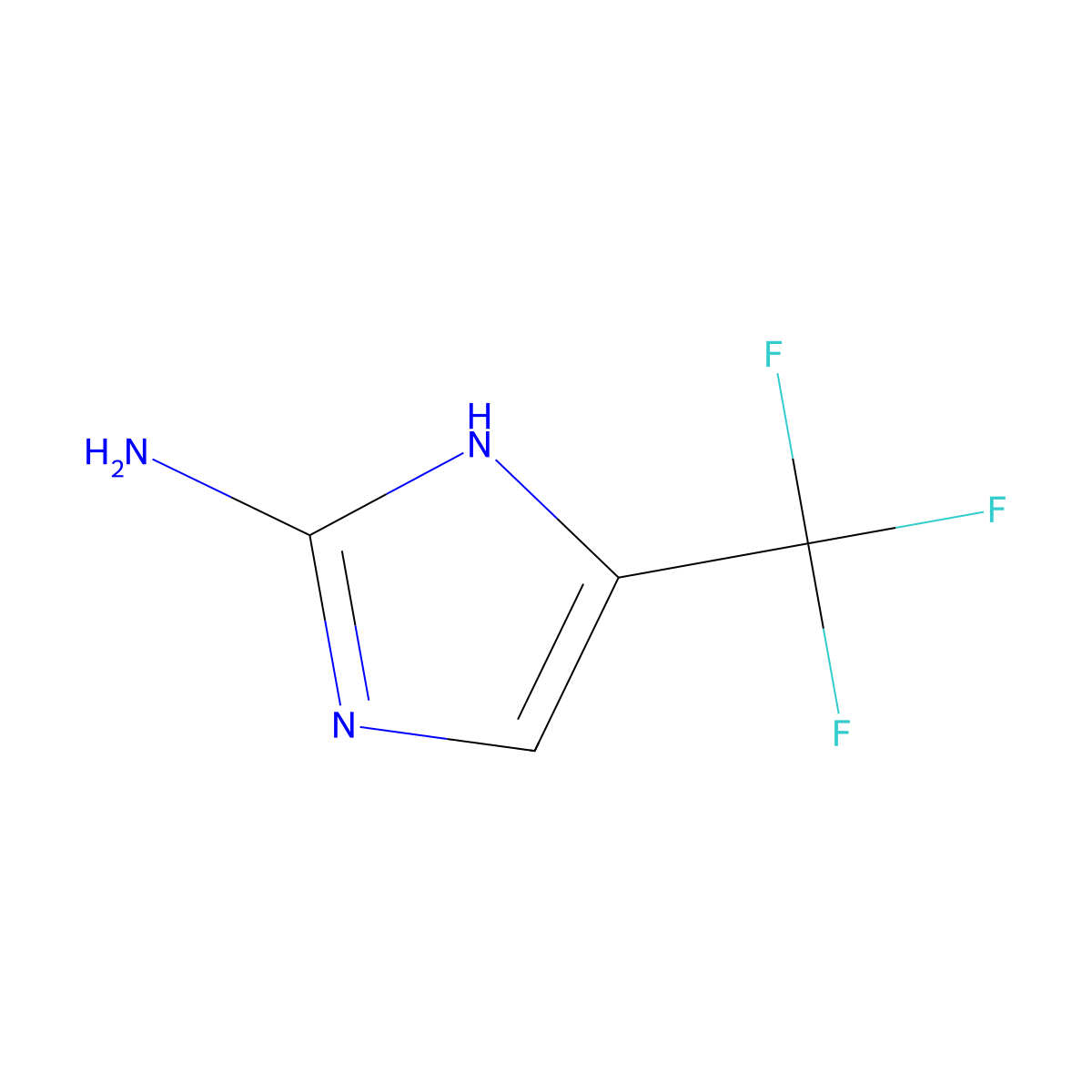4-(trifluoromethyl)-1H-imidazol-2-amine molecular structure, CAS 1394042-18-2