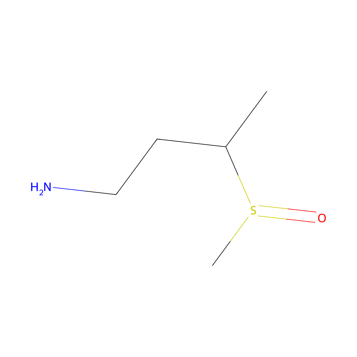 1-Butanamine, 3-(methylsulfinyl)- molecular structure, CAS 1394042-27-3
