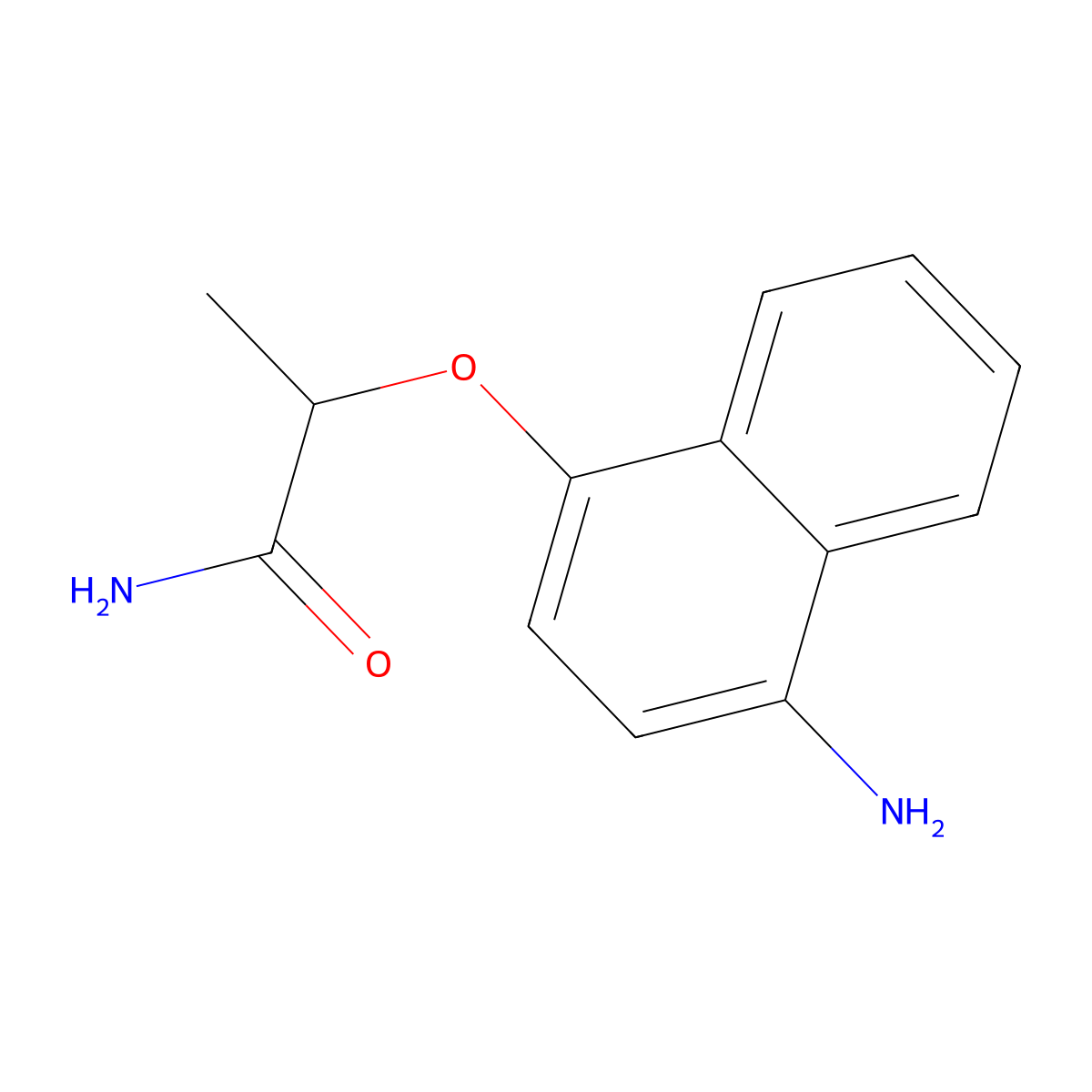 2-[(4-Aminonaphthalen-1-yl)oxy]propanamide molecular structure, CAS 1394042-29-5