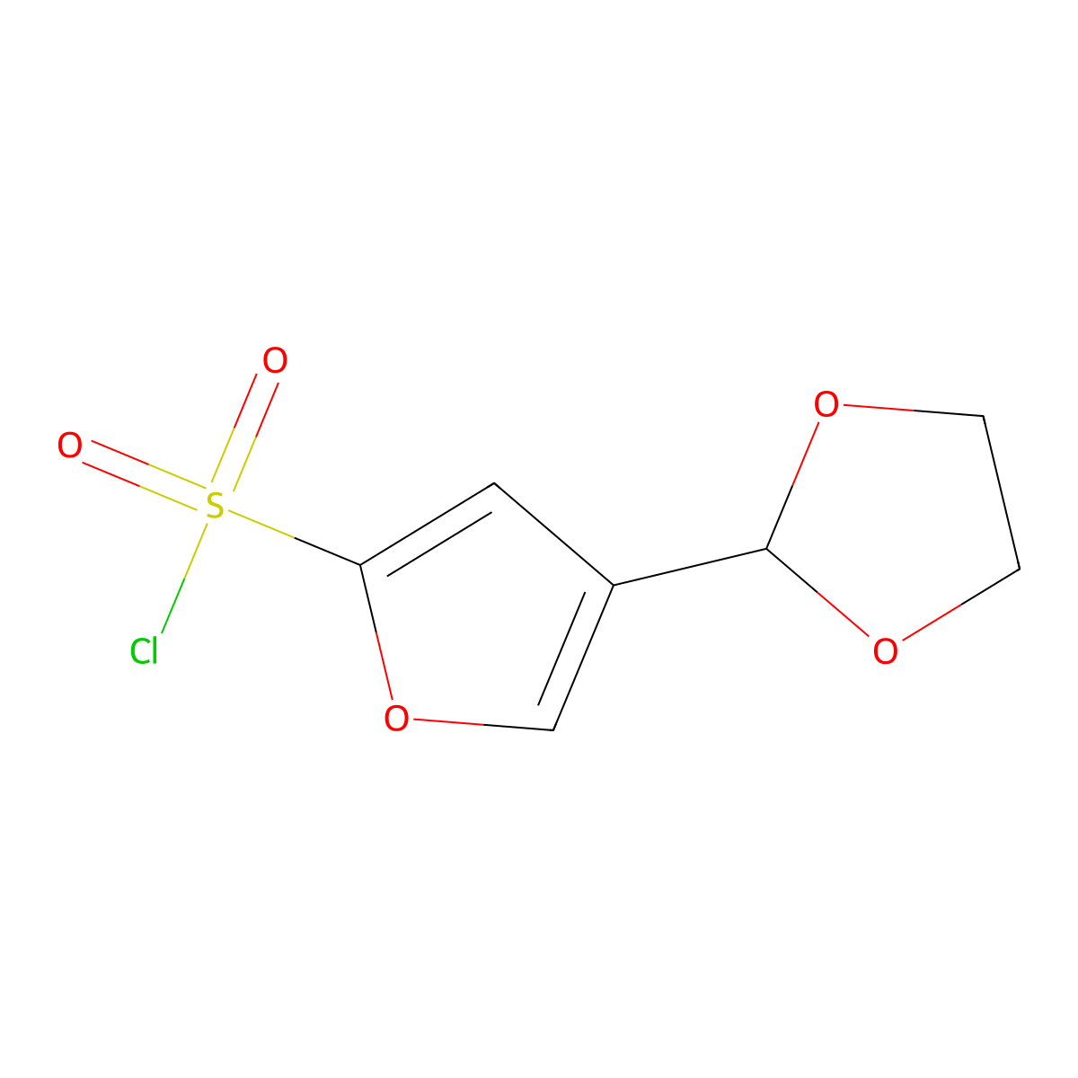 4-(1,3-Dioxolan-2-yl)furan-2-sulfonyl chloride molecular structure, CAS 1394042-37-5