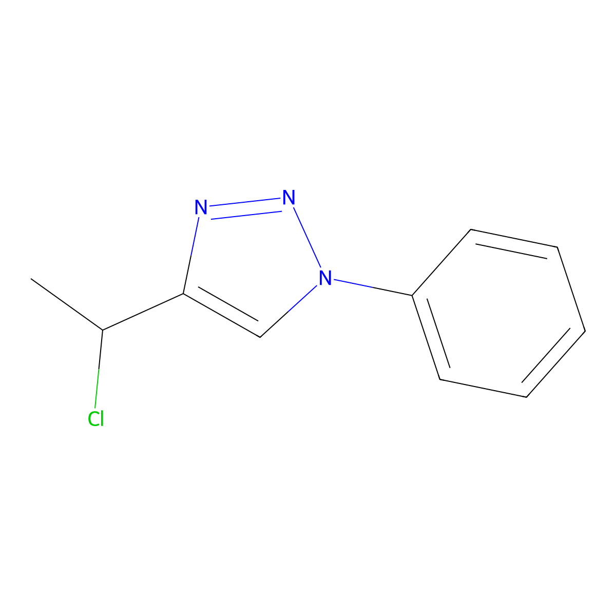4-(1-chloroethyl)-1-phenyl-1H-1,2,3-triazole molecular structure, CAS 1394042-41-1
