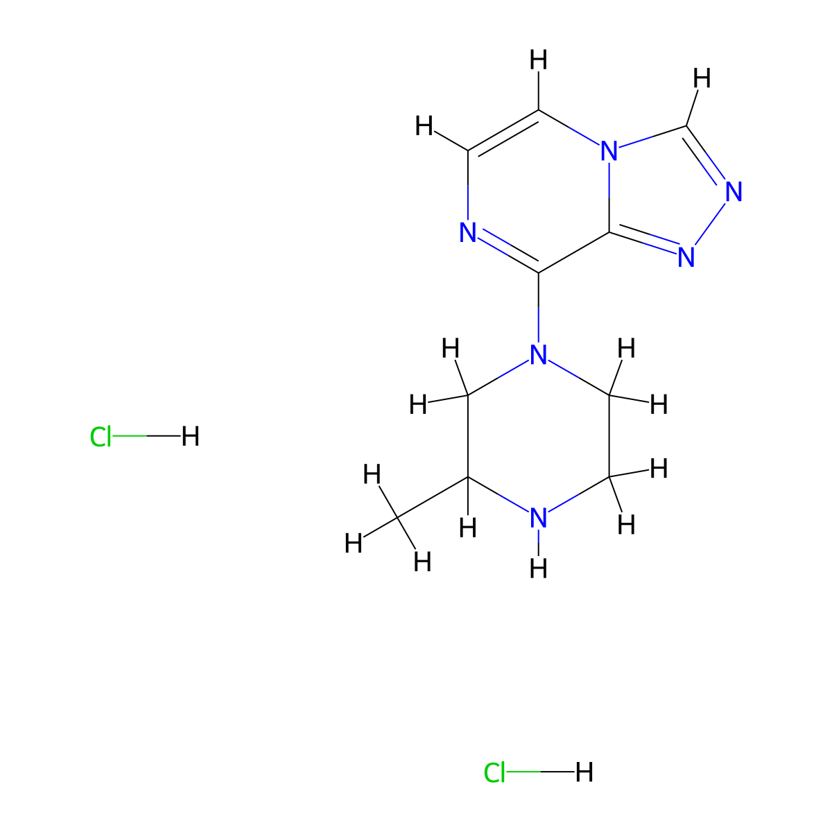 3-Methyl-1-{[1,2,4]triazolo[4,3-a]pyrazin-8-yl}piperazine dihydrochloride molecular structure, CAS 1394042-43-3