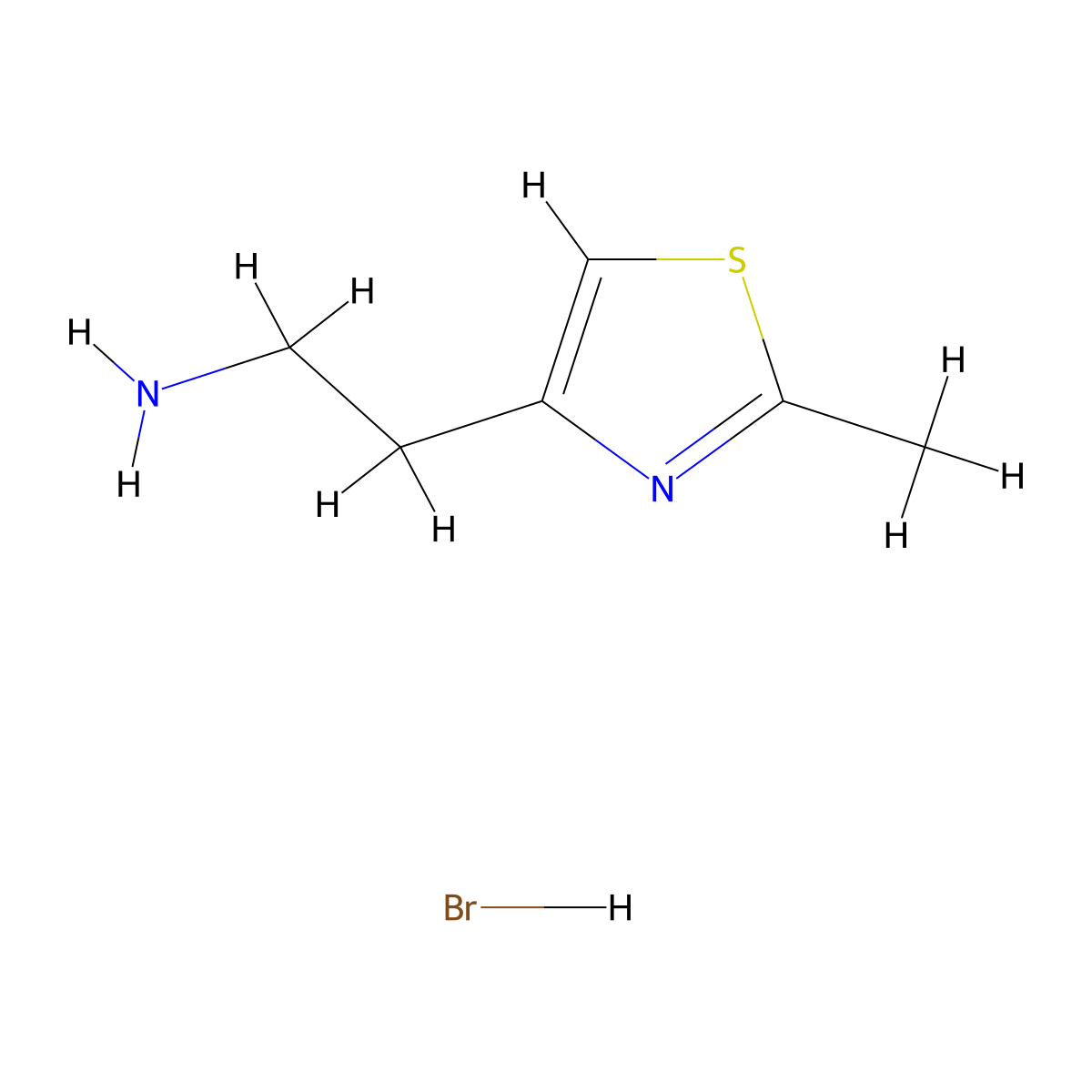 2-(2-Methyl-1,3-thiazol-4-yl)ethan-1-amine hydrobromide molecular structure, CAS 1394042-46-6