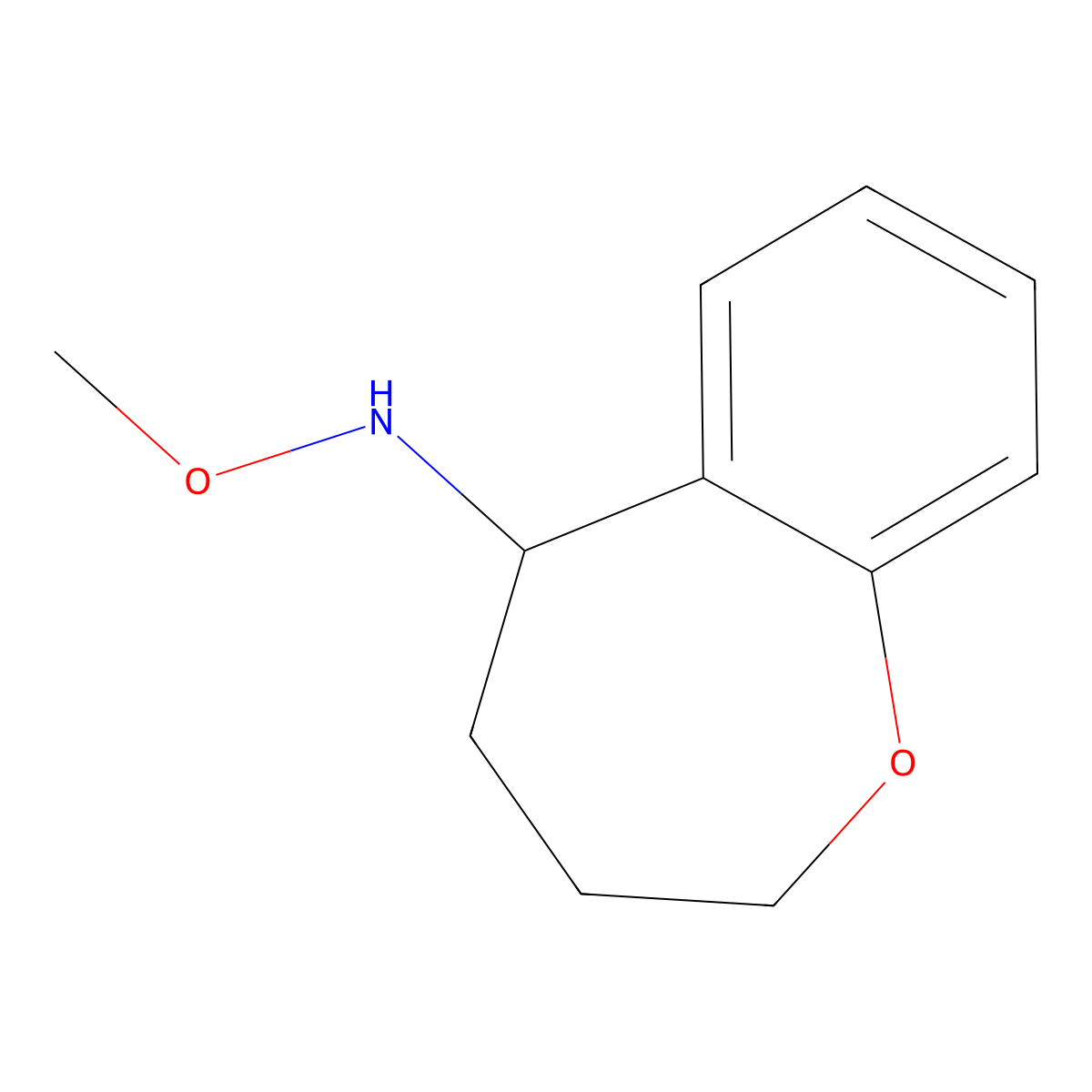 N-methoxy-2,3,4,5-tetrahydro-1-benzoxepin-5-amine molecular structure, CAS 1394042-49-9