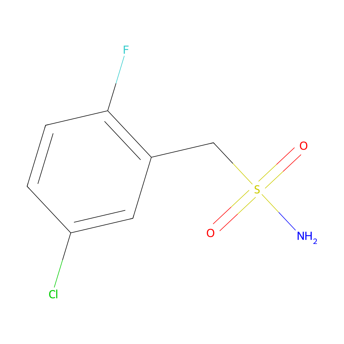 (5-Chloro-2-fluorophenyl)methanesulfonamide molecular structure, CAS 1394042-52-4