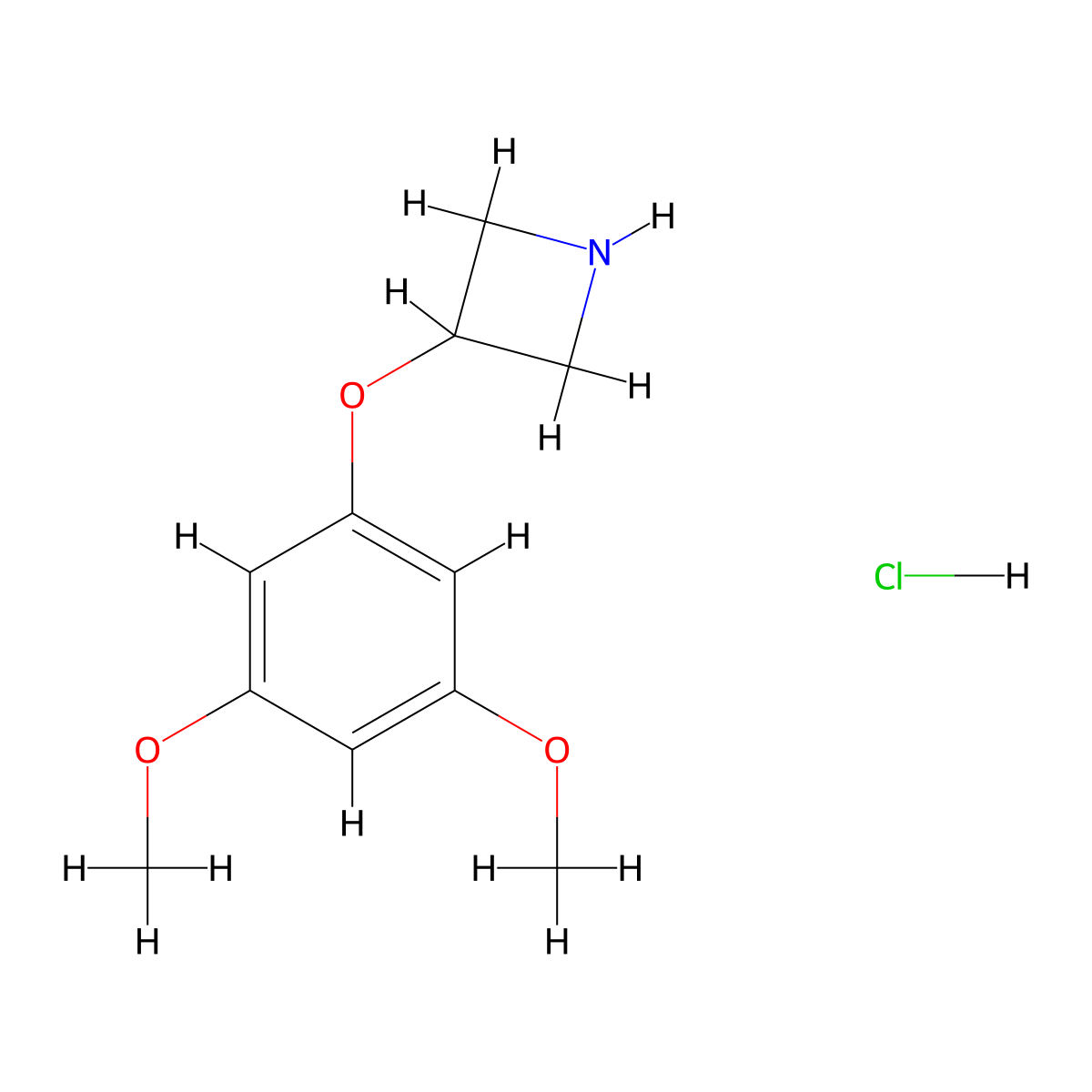 3-(3,5-Dimethoxyphenoxy)azetidine hydrochloride molecular structure, CAS 1394042-61-5