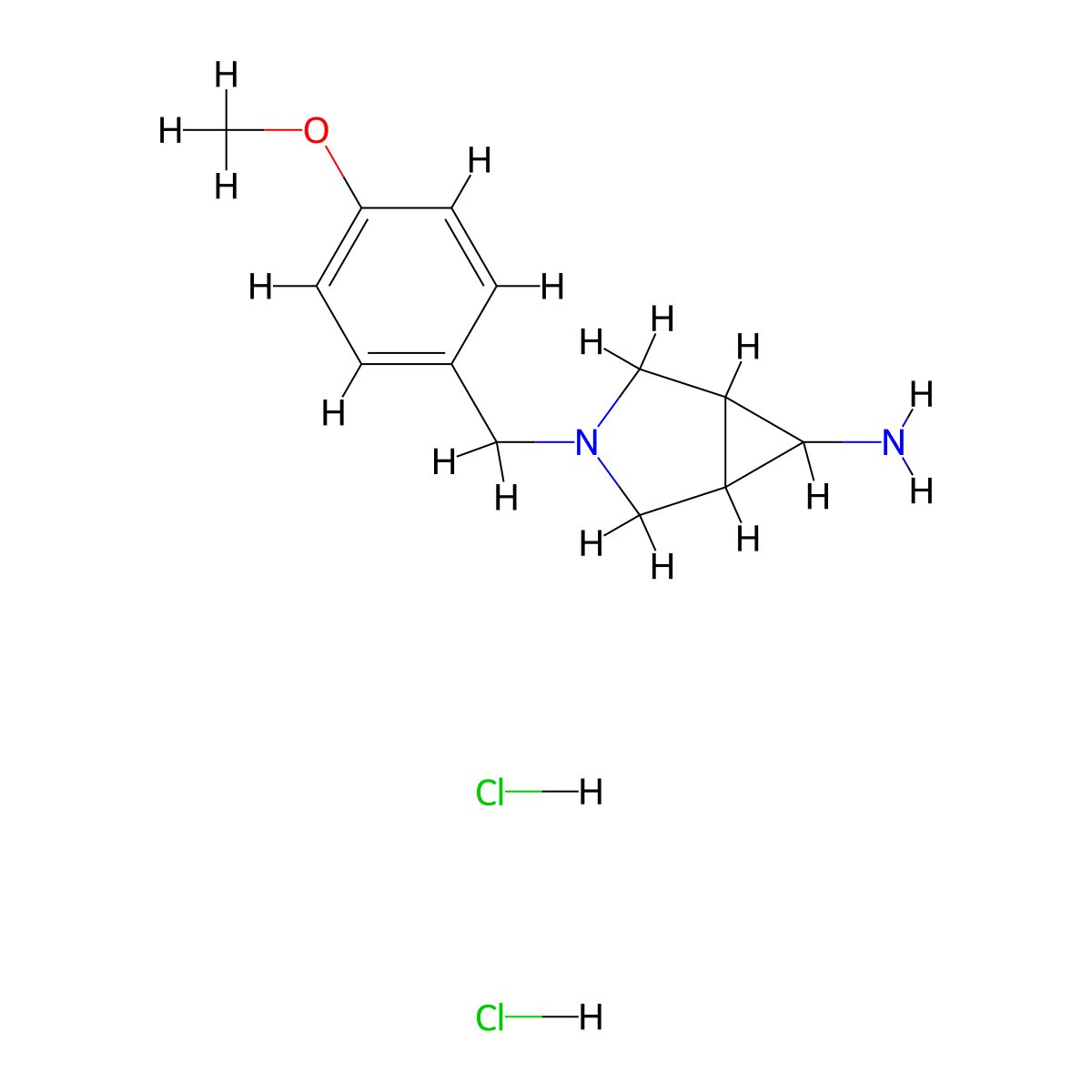 3-[(4-Methoxyphenyl)methyl]-3-azabicyclo[3.1.0]hexan-6-amine dihydrochloride molecular structure, CAS 1394042-65-9