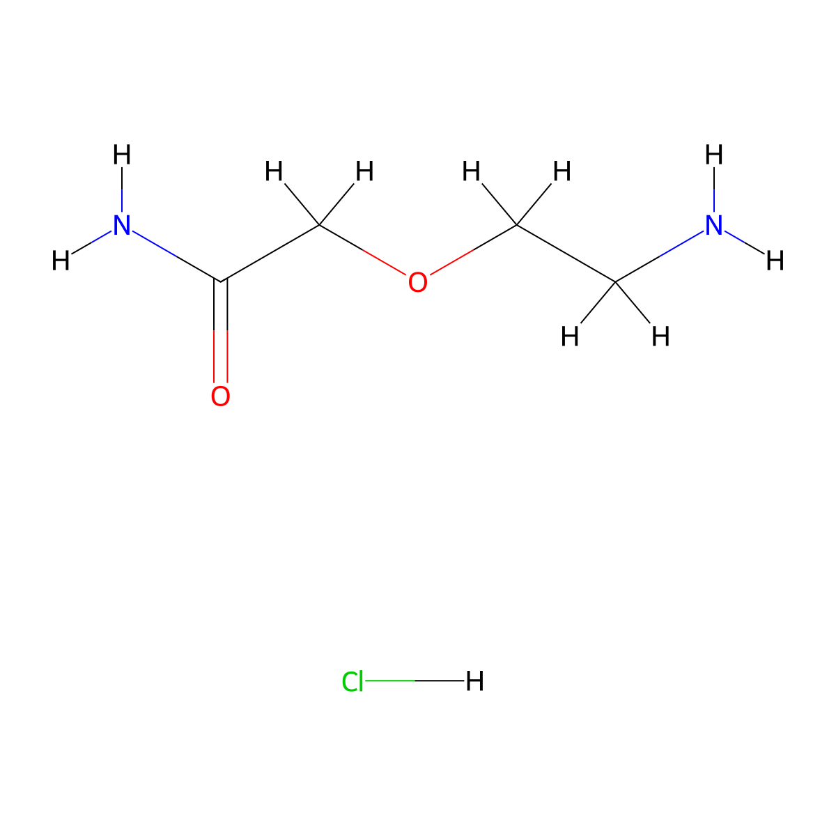 2-(2-Aminoethoxy)acetamide hydrochloride molecular structure, CAS 1394042-67-1