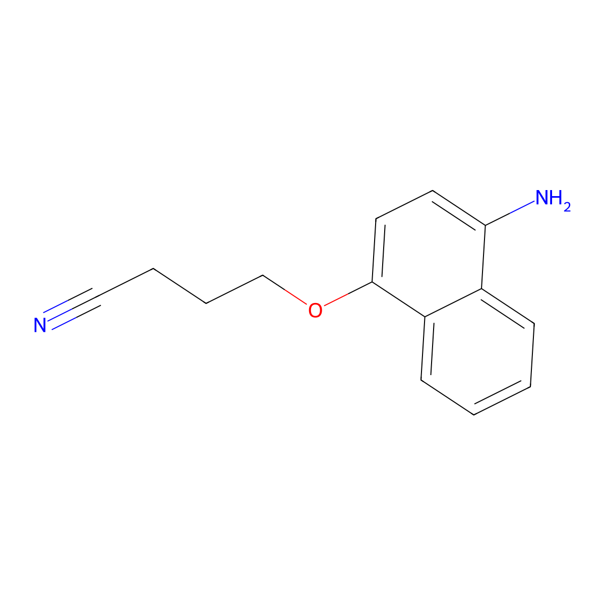 4-[(4-Aminonaphthalen-1-yl)oxy]butanenitrile molecular structure, CAS 1394042-68-2