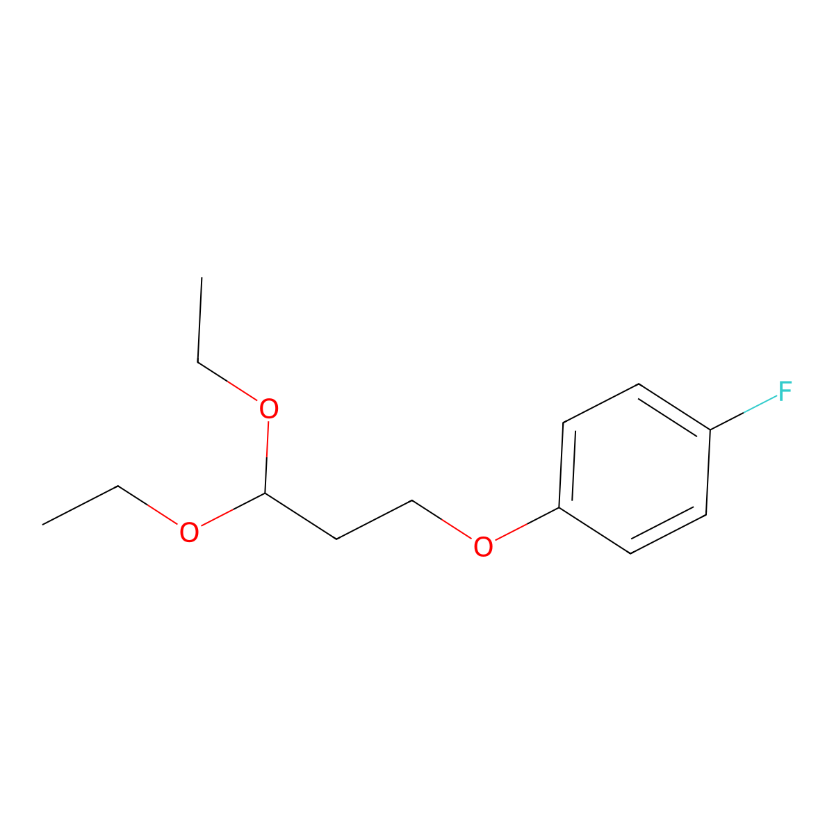 1-(3,3-Diethoxypropoxy)-4-fluorobenzene molecular structure, CAS 1394042-80-8