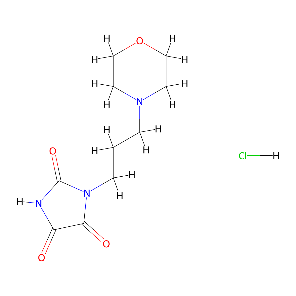 1-[3-(Morpholin-4-yl)propyl]imidazolidine-2,4,5-trione hydrochloride molecular structure, CAS 1394042-81-9