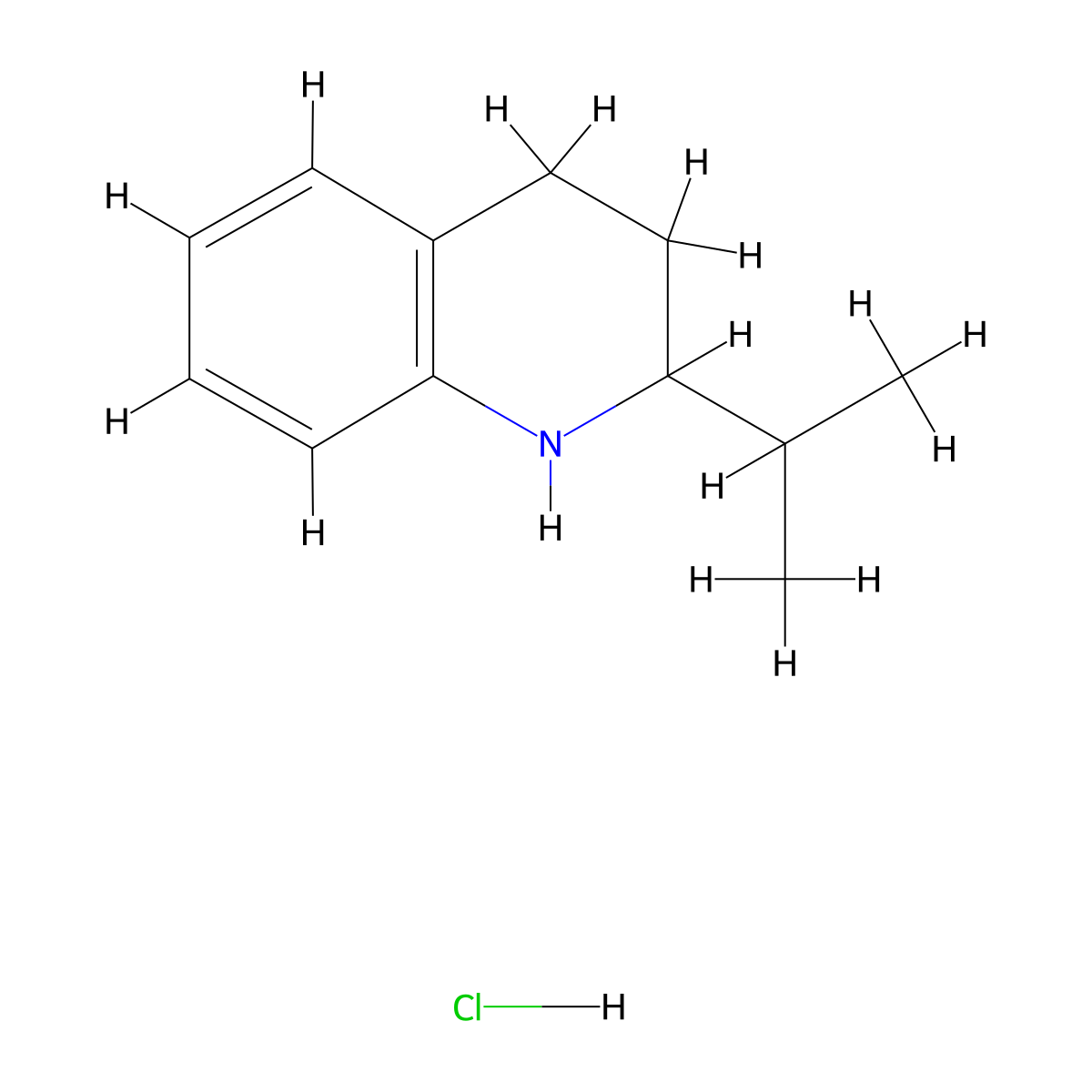 2-(Propan-2-yl)-1,2,3,4-tetrahydroquinoline hydrochloride molecular structure, CAS 1394042-86-4