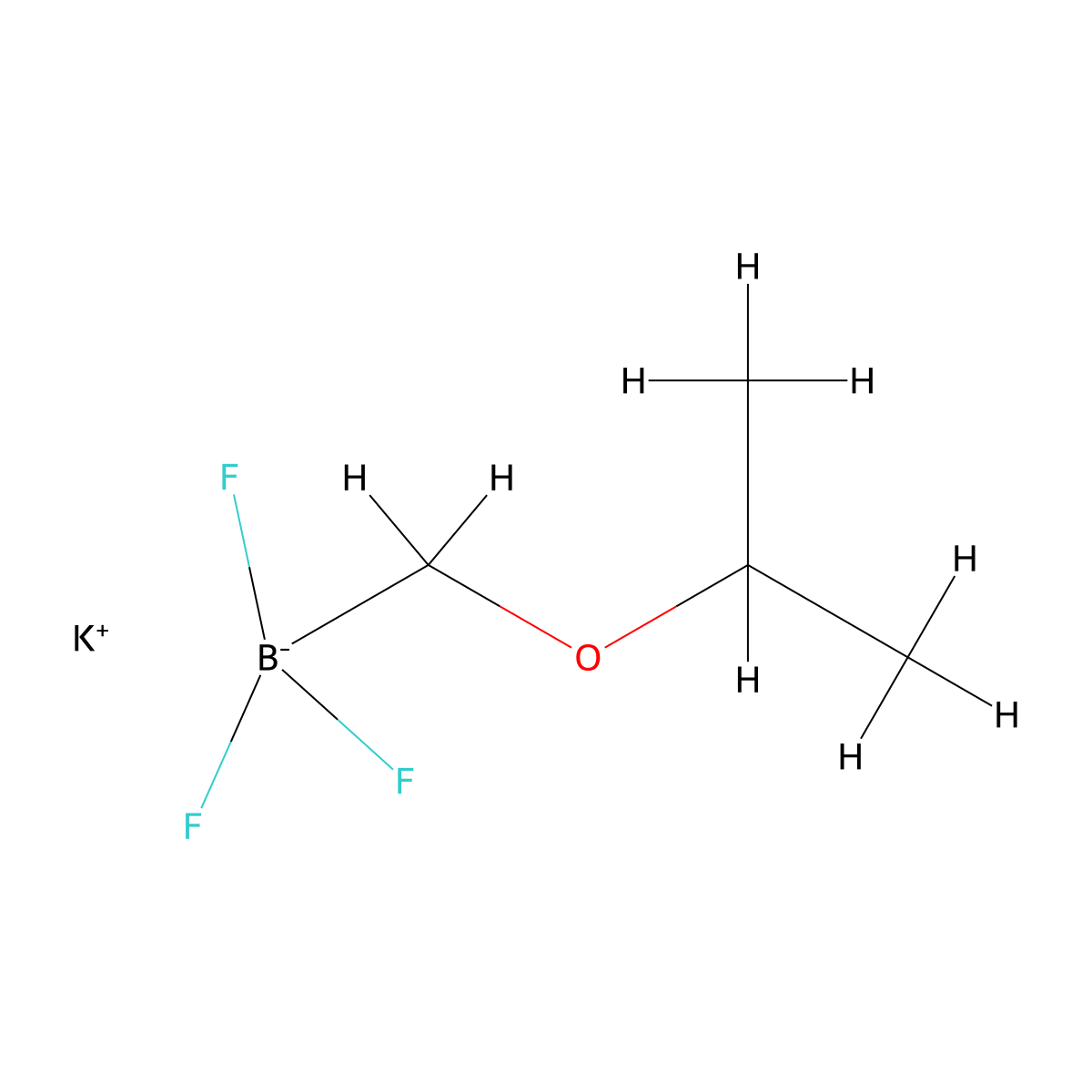 Potassium ((propan-2-yloxy)methyl)trifluoroborate molecular structure, CAS 1394048-67-9