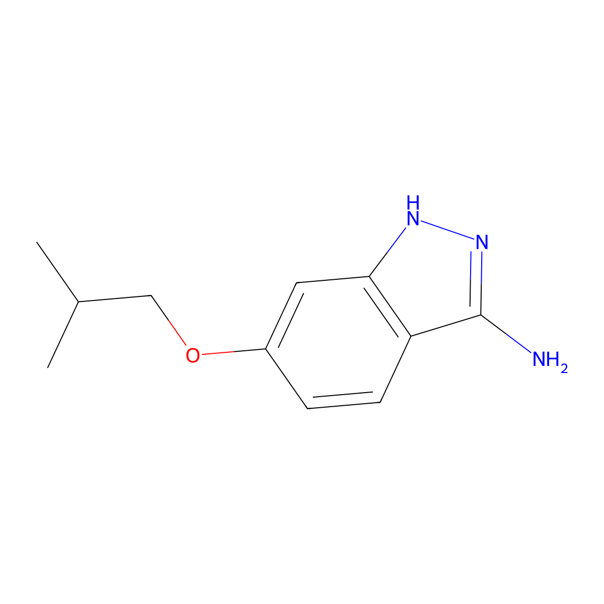 6-Isobutoxy-1H-indazol-3-amine molecular structure, CAS 1394068-70-2