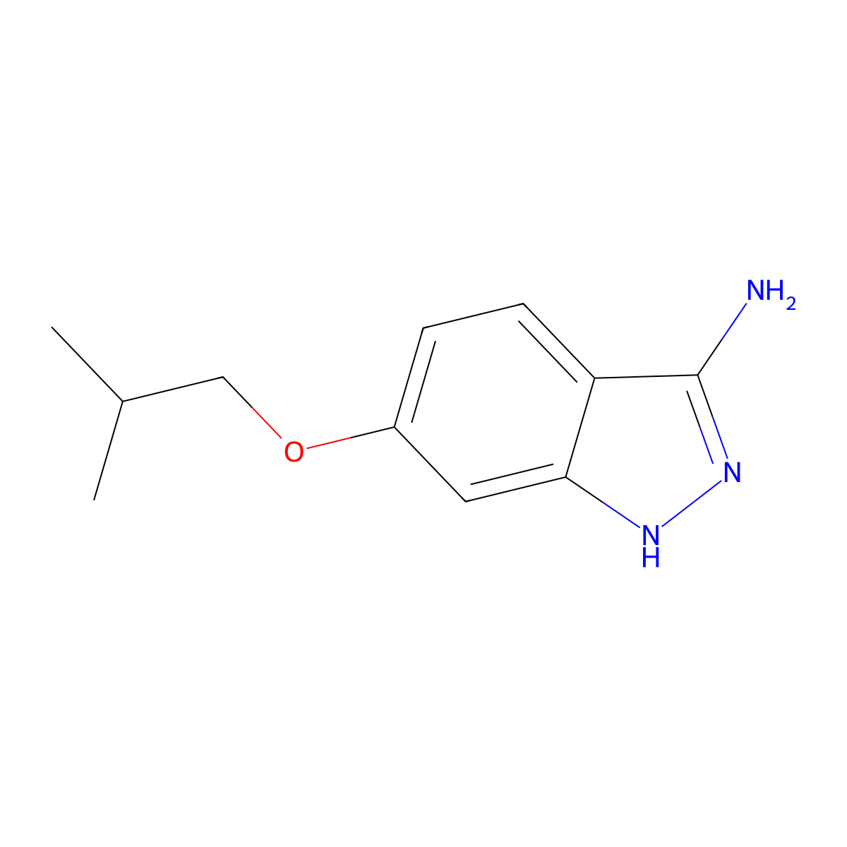 6-Isobutoxy-1H-indazol-3-amine molecular structure, CAS 1394068-70-2