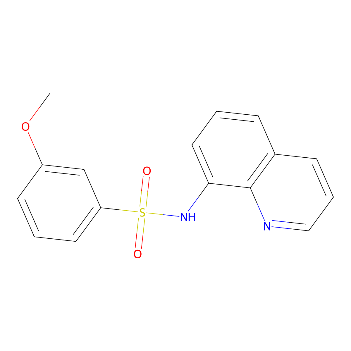 3-Methoxy-N-quinolin-8-yl-benzenesulfonamide molecular structure, CAS 1394081-82-3