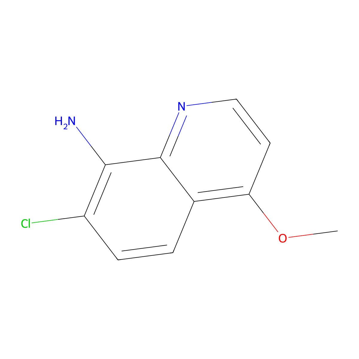 7-Chloro-4-methoxyquinolin-8-amine molecular structure, CAS 1394083-96-5