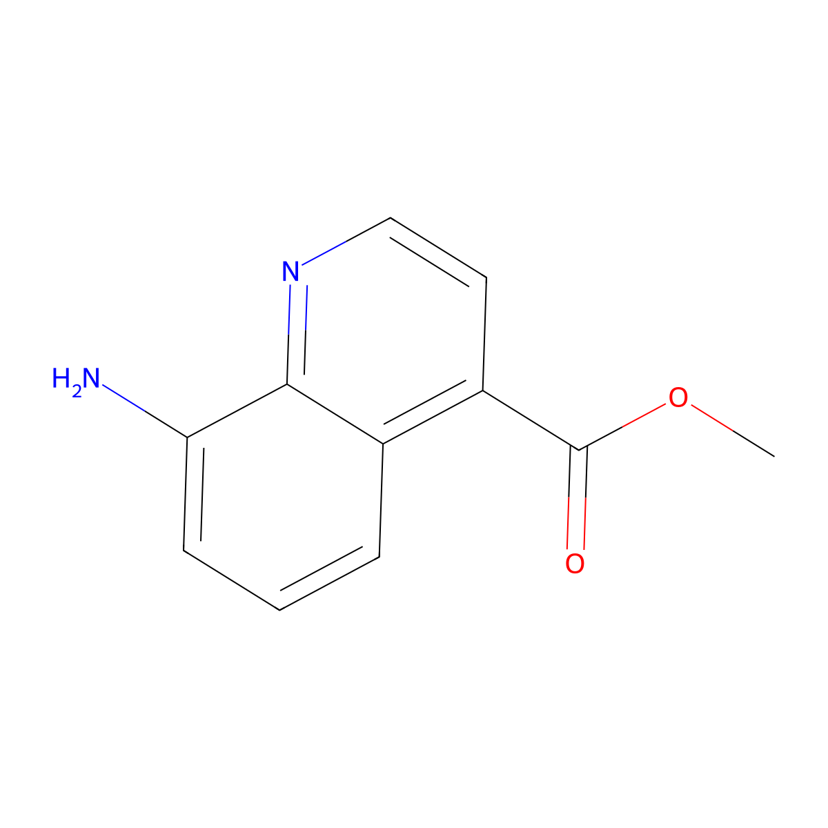 Methyl 8-aminoquinoline-4-carboxylate molecular structure, CAS 1394083-99-8