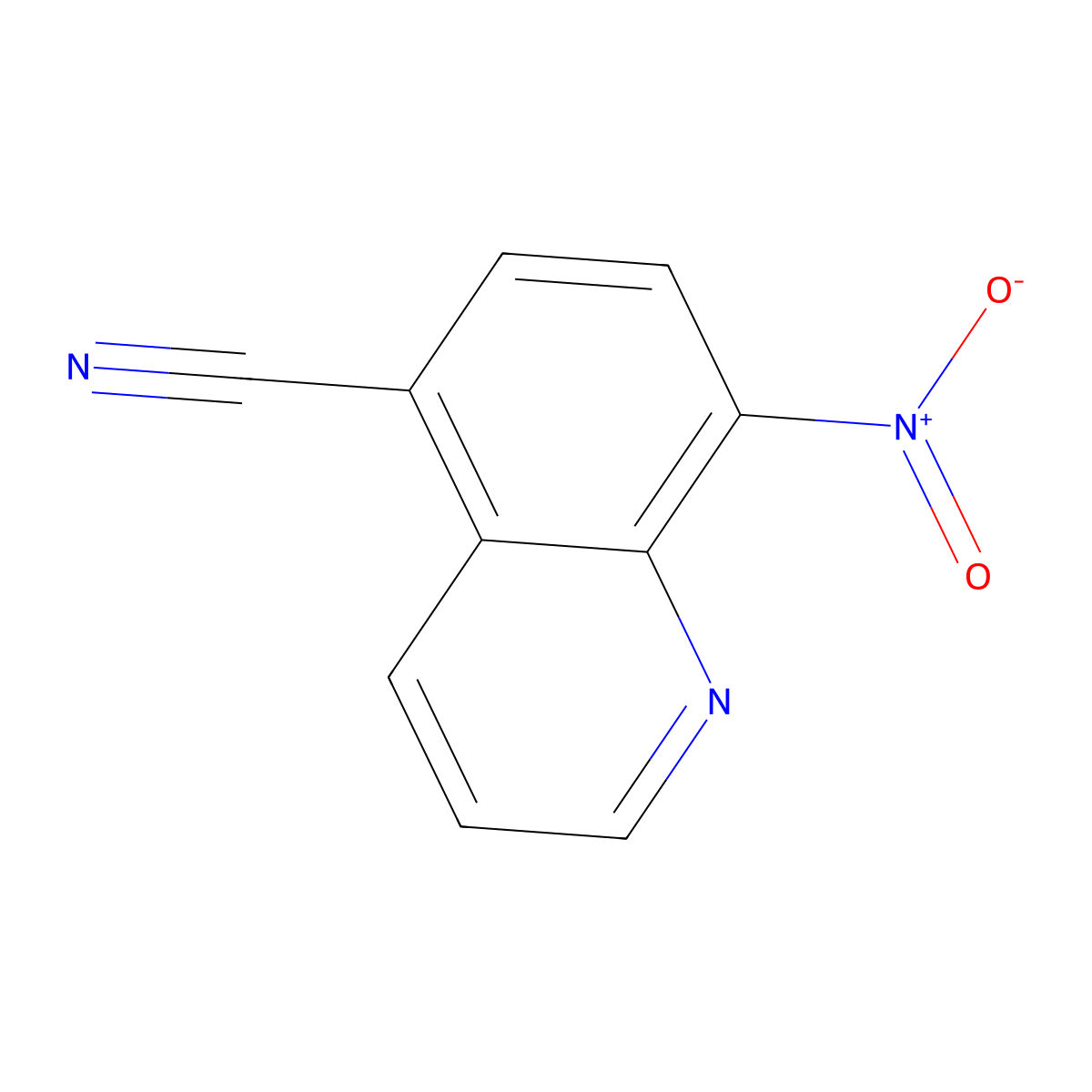 8-Nitroquinoline-5-carbonitrile molecular structure, CAS 1394085-55-2