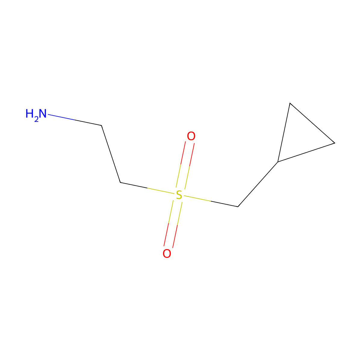 2-Cyclopropylmethanesulfonylethan-1-amine molecular structure, CAS 1394116-52-9