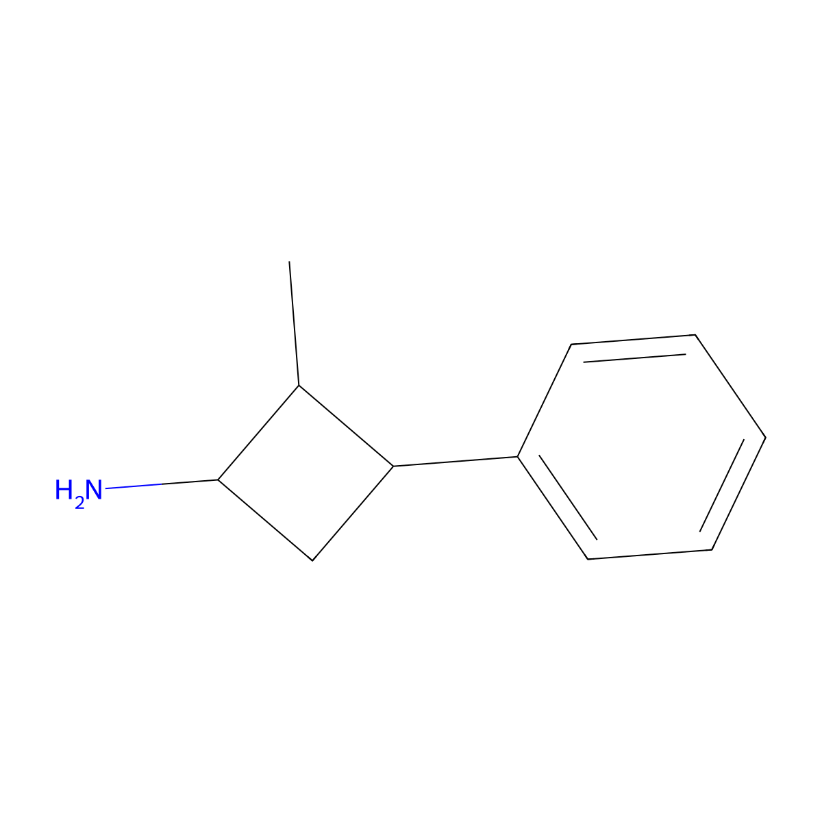 2-Methyl-3-phenylcyclobutan-1-amine molecular structure, CAS 1394116-54-1