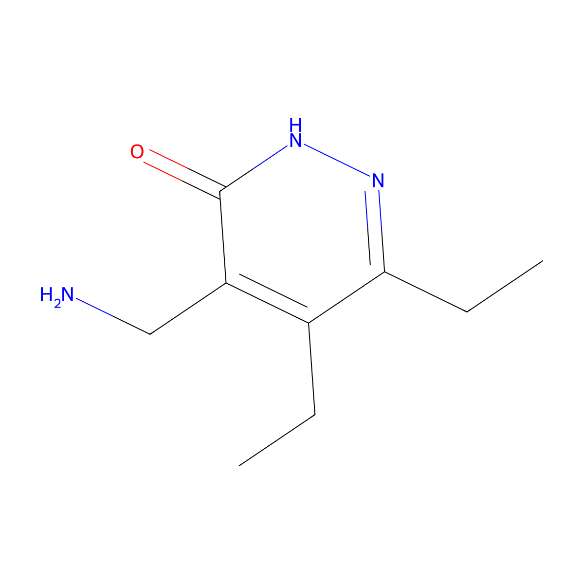 4-(Aminomethyl)-5,6-diethyl-2,3-dihydropyridazin-3-one molecular structure, CAS 1394116-58-5