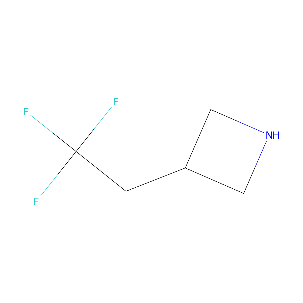 3-(2,2,2-Trifluoroethyl)azetidine molecular structure, CAS 1394116-60-9