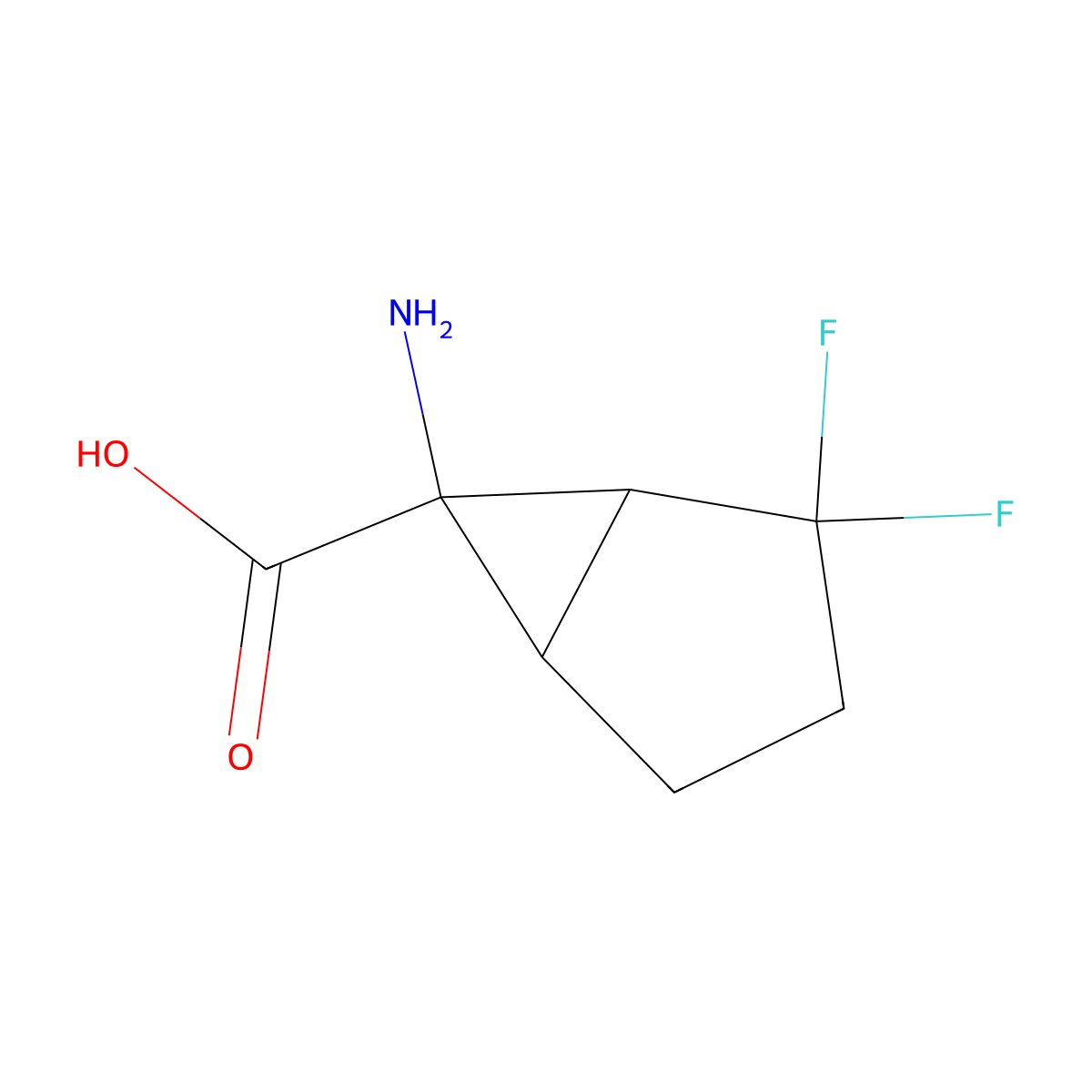6-Amino-2,2-difluorobicyclo[3.1.0]hexane-6-carboxylic acid molecular structure, CAS 1394116-63-2