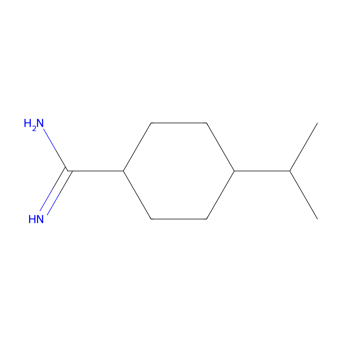 4-Isopropylcyclohexane-1-carboximidamide molecular structure, CAS 1394116-65-4