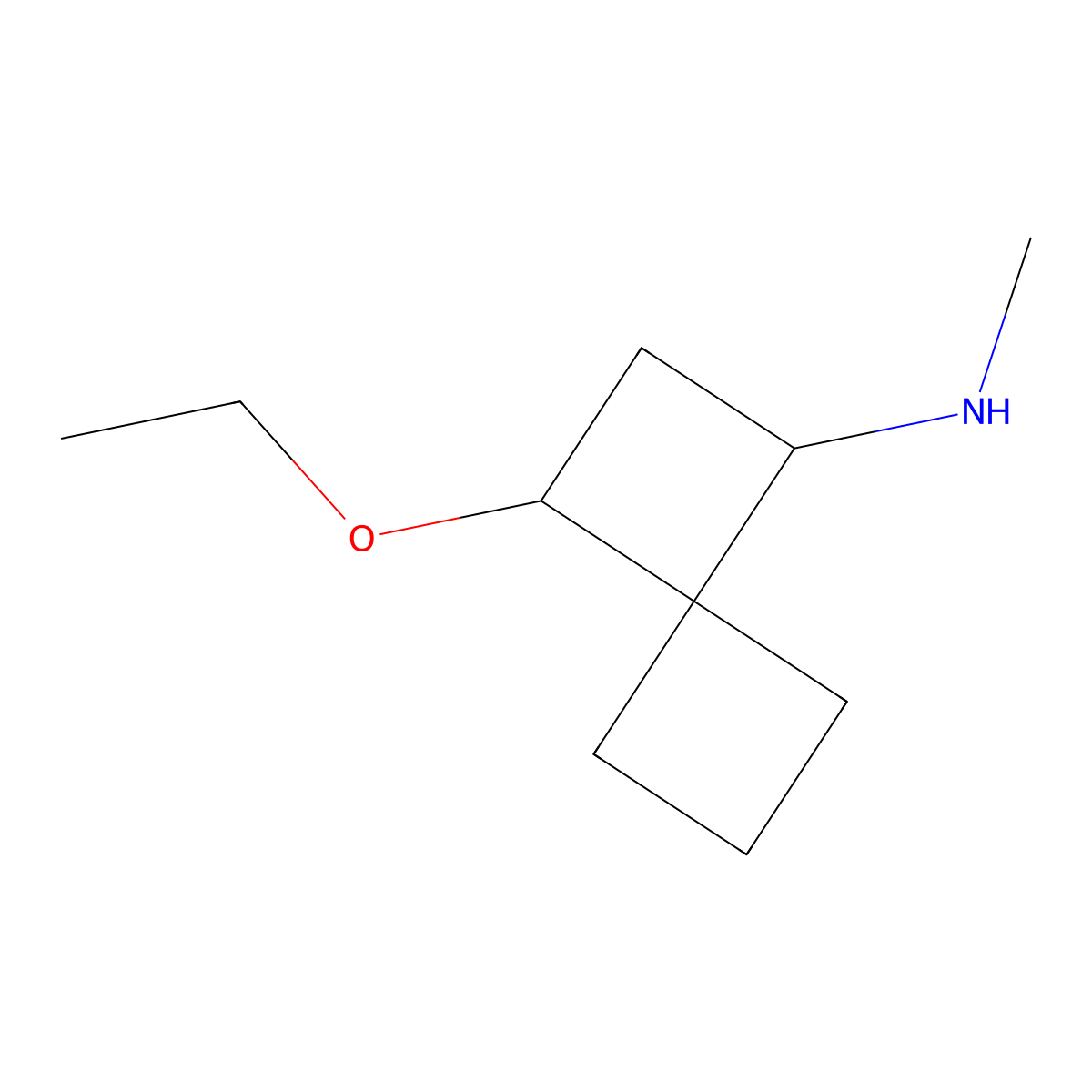 3-ethoxy-N-methylspiro[3.3]heptan-1-amine molecular structure, CAS 1394116-69-8