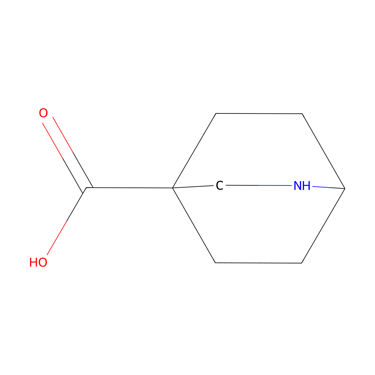 2-Azabicyclo[2.2.2]octane-4-carboxylic acid molecular structure, CAS 1394116-74-5