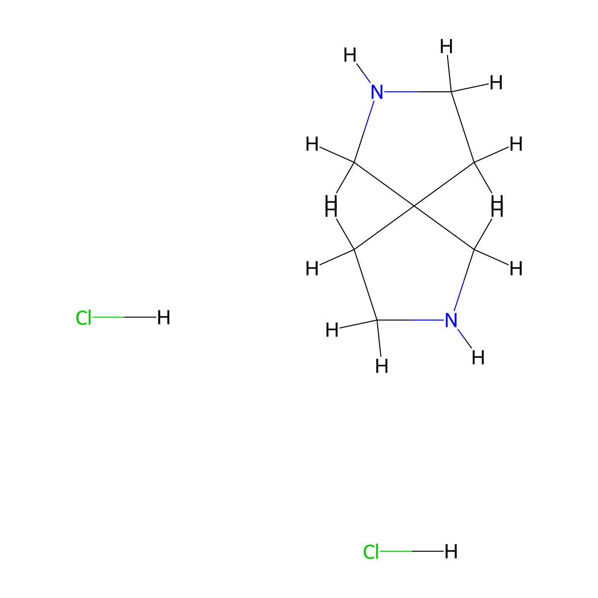 2,7-Diaza-spiro[4.4]nonane dihydrochloride molecular structure, CAS 1394122-72-5