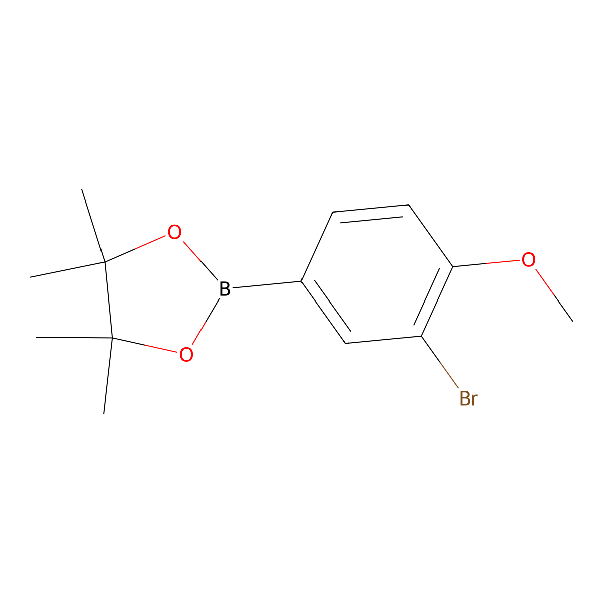2-(3-Bromo-4-methoxyphenyl)-4,4,5,5-tetramethyl-1,3,2-dioxaborolane molecular structure, CAS 1394130-69-8