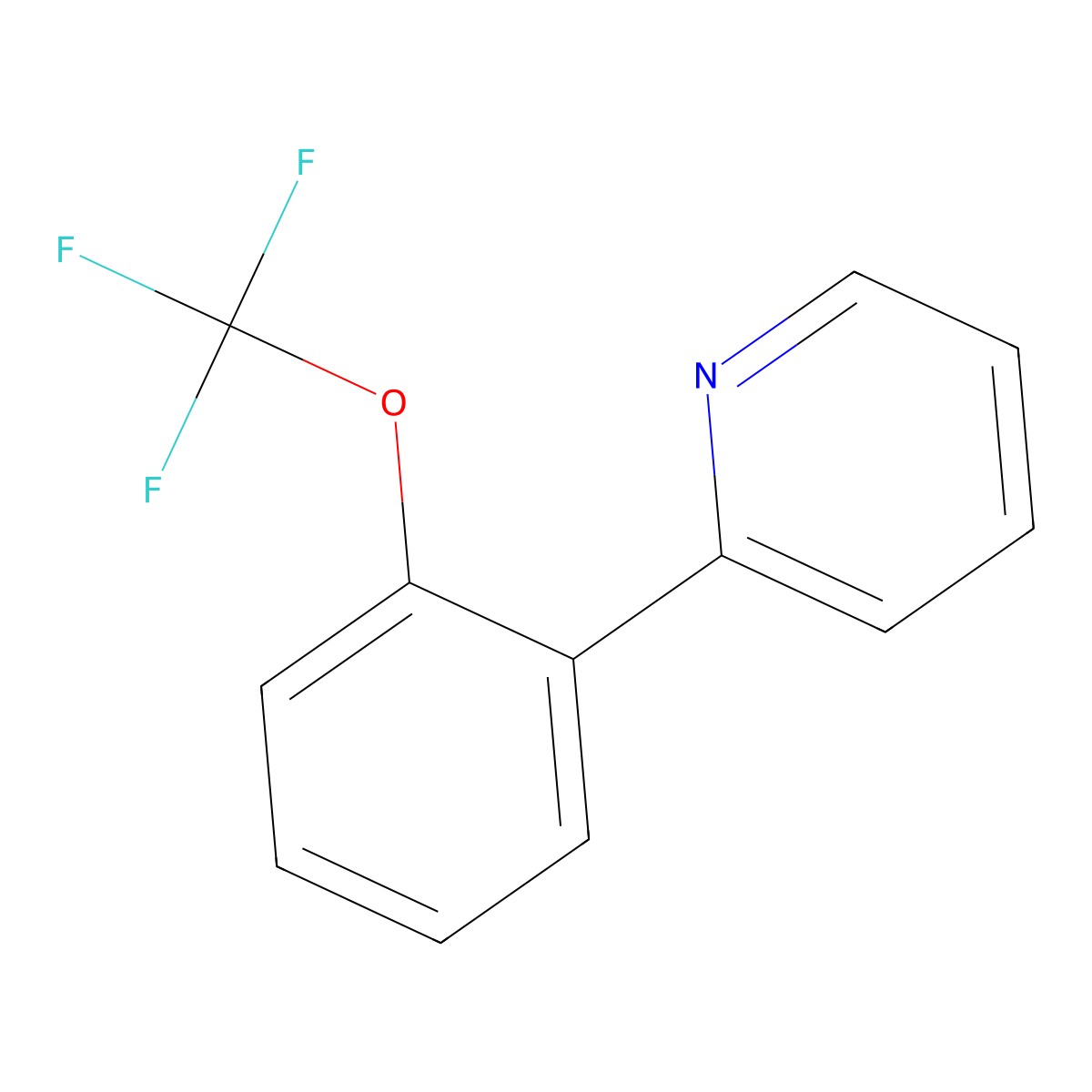 Pyridine, 2-(2-(trifluoromethoxy)phenyl)- molecular structure, CAS 1394131-94-2