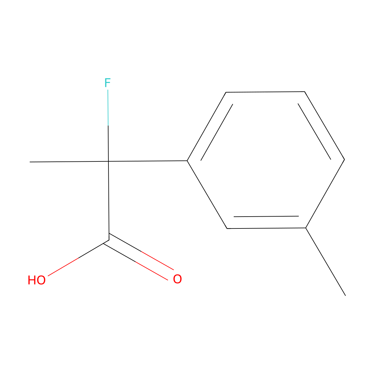 2-Fluoro-2-(3-methylphenyl)propanoic acid molecular structure, CAS 1394168-71-8