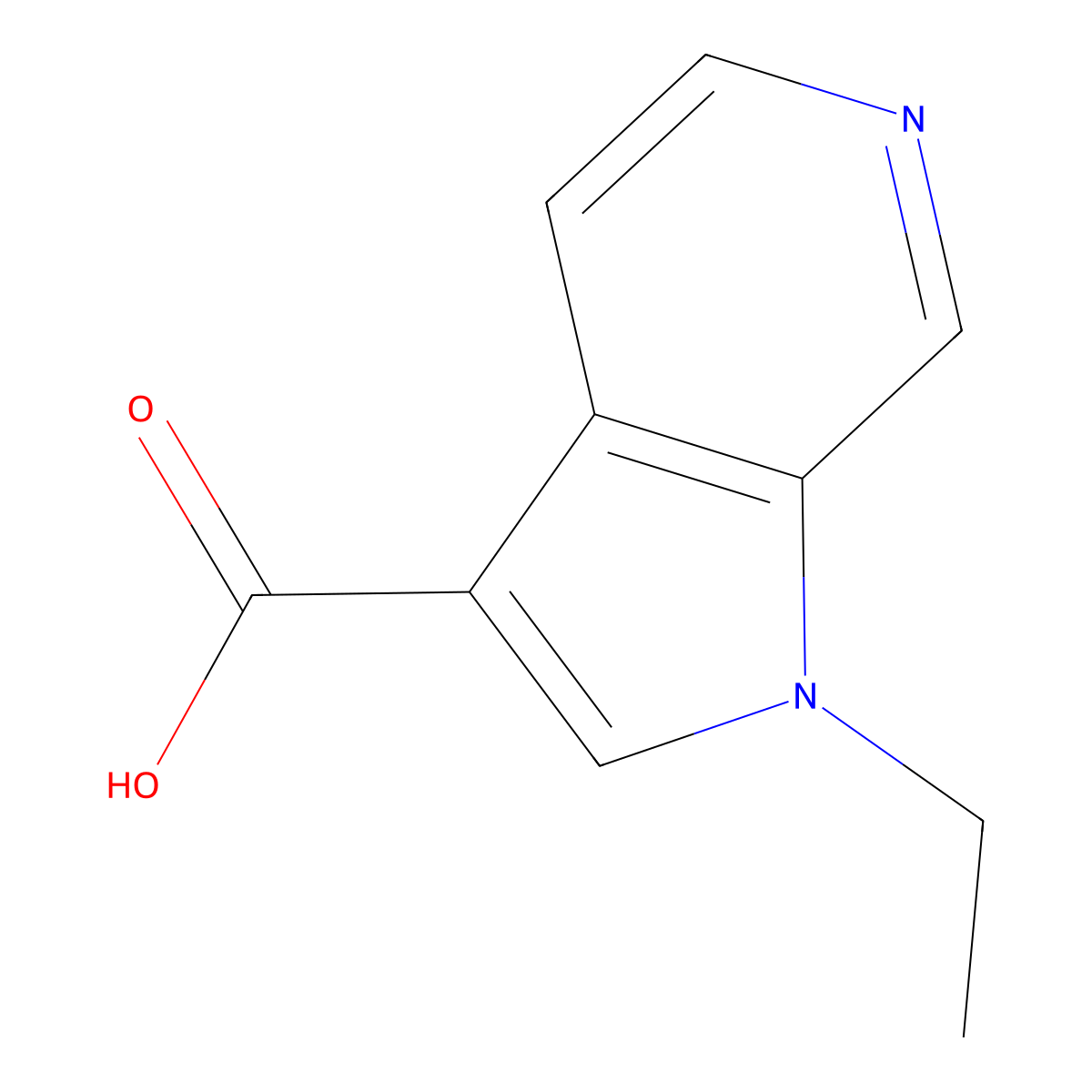 1-Ethyl-1H-pyrrolo[2,3-c]pyridine-3-carboxylic acid molecular structure, CAS 1394175-20-2