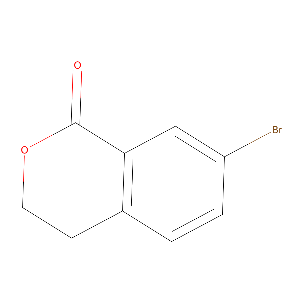 7-bromo-3,4-dihydro-1H-2-benzopyran-1-one molecular structure, CAS 1394180-31-4