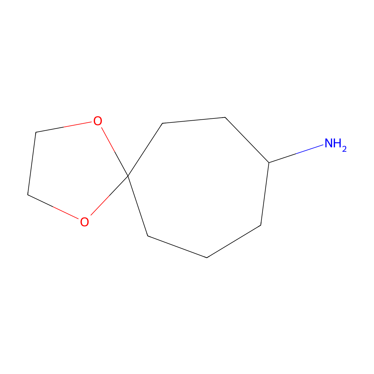 1,4-Dioxaspiro[4.6]undecan-8-amine molecular structure, CAS 13942-08-0