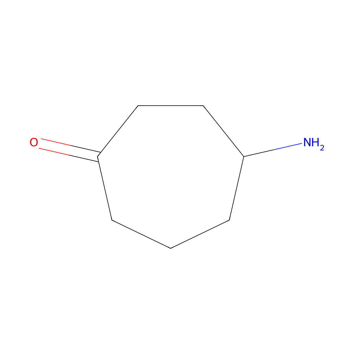 4-Aminocycloheptan-1-one molecular structure, CAS 13942-09-1