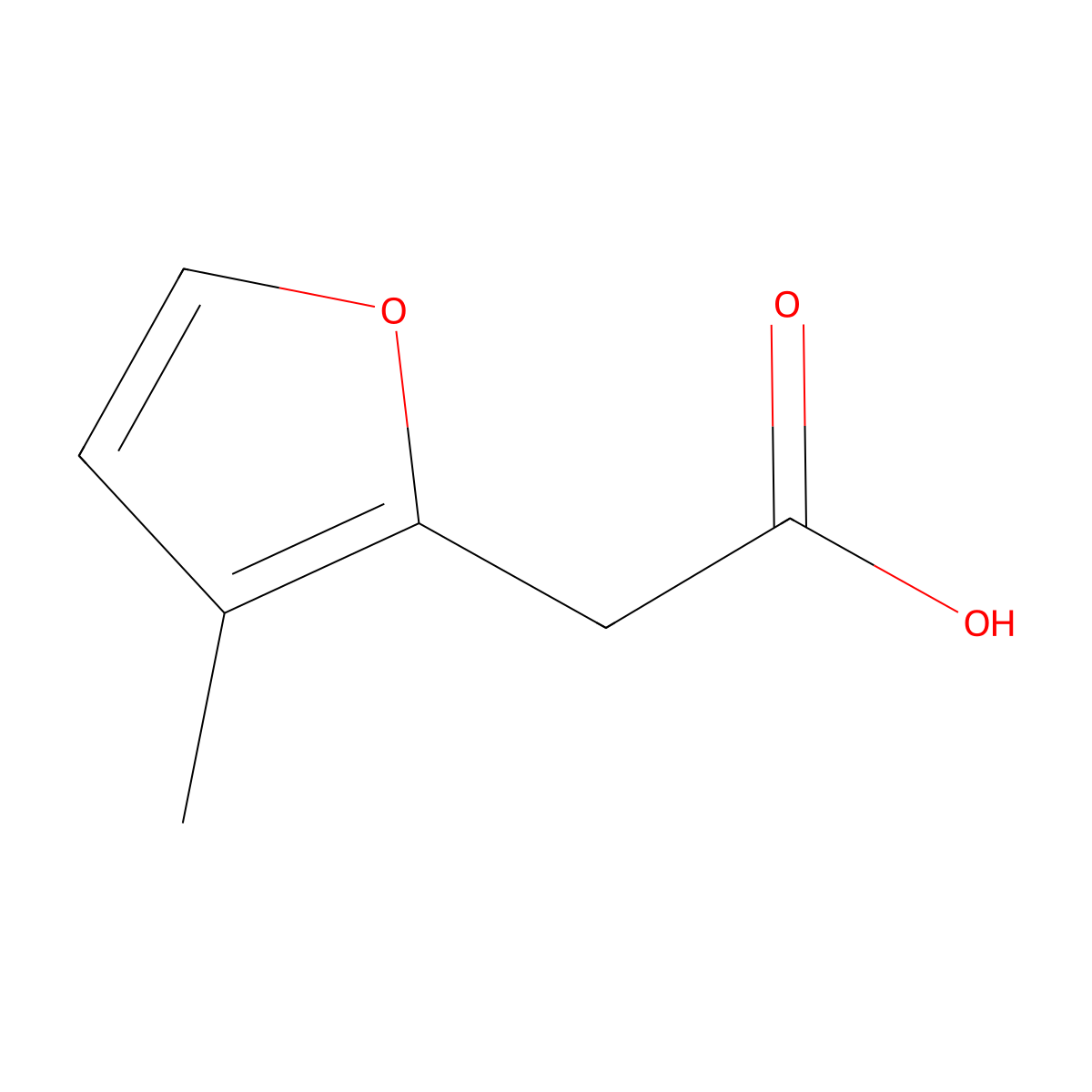 2-(3-Methylfuran-2-yl)acetic acid molecular structure, CAS 139422-31-4