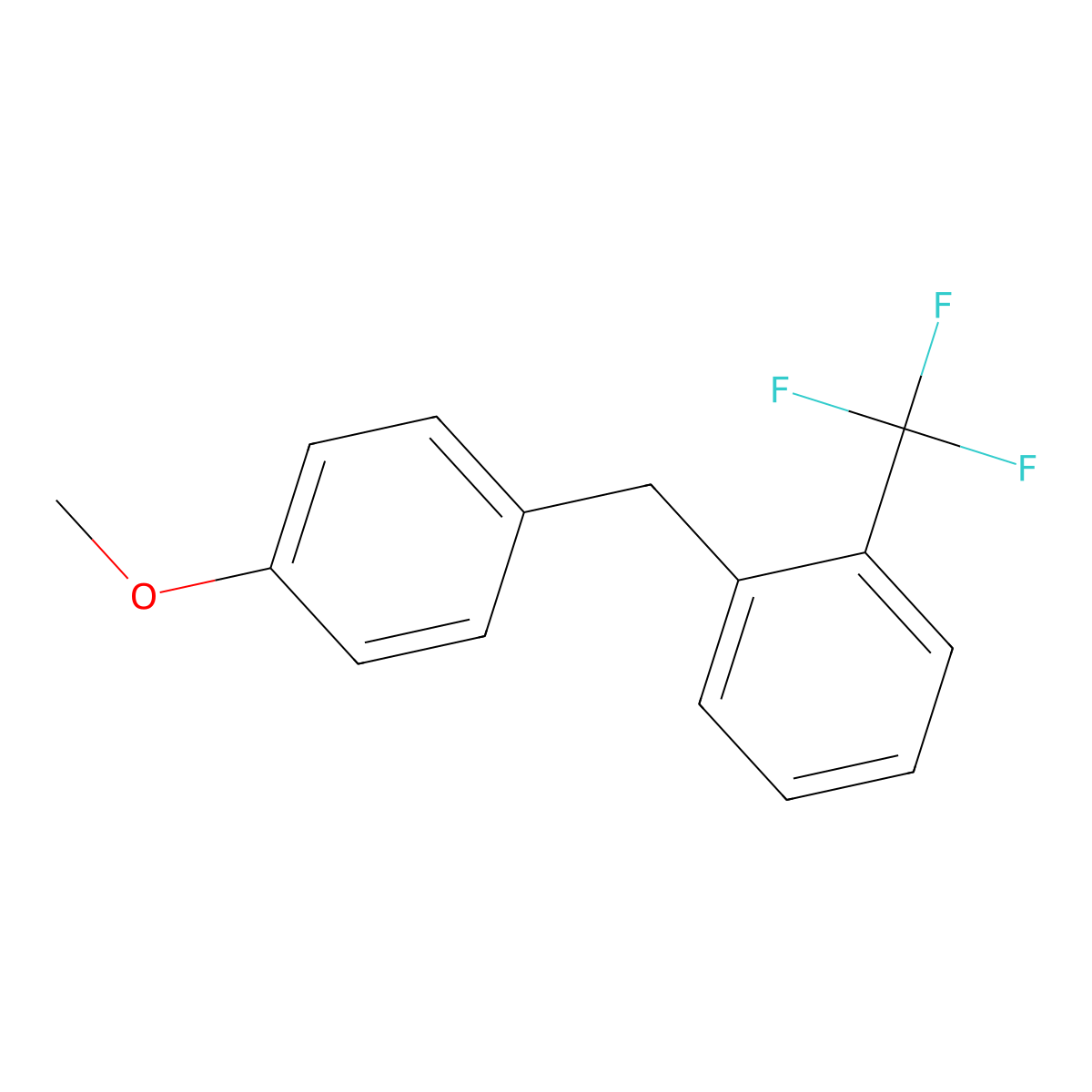 1-[(4-Methoxyphenyl)methyl]-2-(trifluoromethyl)benzene molecular structure, CAS 1394225-93-4